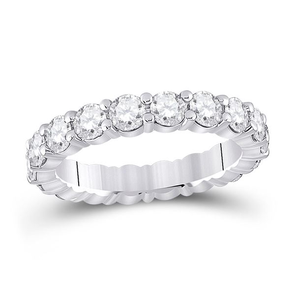 Diamond Eternity Wedding Band 3 Cttw 14kt White Gold