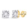 Image 1 : Diamond Miracle Stud Earrings 1/6 Cttw 10kt Yellow Gold