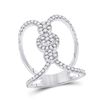 Image 1 : Diamond Negative Space Cluster Ring 7/8 Cttw 14kt White Gold