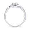 Image 3 : Diamond Negative Space Cluster Ring 7/8 Cttw 14kt White Gold