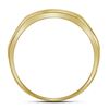Image 2 : Mens Diamond Square Cluster Ring 1/4 Cttw 10kt Yellow Gold
