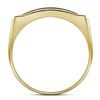 Image 2 : Mens Diamond Rectangle Cluster Ring 1/2 Cttw 10kt Yellow Gold