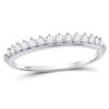 Image 1 : Diamond Modern Style Stackable Band Ring 1/3 Cttw 10kt White Gold