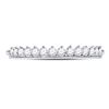 Image 2 : Diamond Modern Style Stackable Band Ring 1/3 Cttw 10kt White Gold