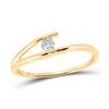 Image 1 : Diamond Solitaire Promise Ring 1/10 Cttw 14kt Yellow Gold