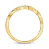 Image 4 : Diamond Twist Stackable Band Ring 1/4 Cttw 10kt Yellow Gold