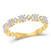 Image 1 : Baguette Diamond Modern Band Ring 1/3 Cttw 14kt Yellow Gold