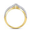 Image 4 : Diamond Wrap Ring Guard Enhancer 7/8 Cttw 14kt Yellow Gold