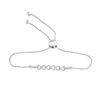 Image 1 : Diamond Linked Heart Bracelet 1/10 Cttw Sterling Silver