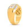 Image 3 : Mens Diamond Wedding Channel Set Band Ring 2 Cttw 14kt Yellow Gold