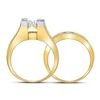 Image 4 : Princess Diamond Bridal Wedding Ring Band Set 4 Cttw 14kt Yellow Gold