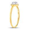 Image 3 : Oval Diamond Solitaire Stackable Band Ring 1/3 Cttw 10kt Yellow Gold