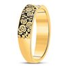 Image 3 : Diamond Flower Rose Band Ring 1/12 Cttw 14kt Yellow Gold