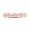 Image 2 : Diamond Teardrop Stackable Band Ring 1/3 Cttw 10kt Rose Gold