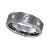 Image 1 : Tungsten Carbide Mens Diamond Band Ring .03 Cttw Size 13.5 Tungsten