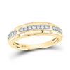 Image 3 : His Hers Diamond Matching Wedding Set 1-1/5 Cttw 10kt Yellow Gold