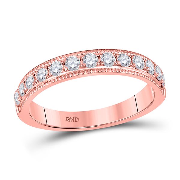 Diamond Wedding Band 1/2 Cttw 14kt Rose Gold
