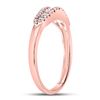 Image 2 : Diamond Modern Anniversary Band Ring 3/8 Cttw 14kt Rose Gold