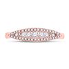 Image 4 : Diamond Modern Anniversary Band Ring 3/8 Cttw 14kt Rose Gold