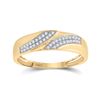 Image 3 : His Hers Diamond Cluster Matching Wedding Set 1/2 Cttw 10kt Yellow Gold