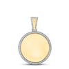 Image 1 : Mens Diamond Circle Picture Memory Pendant 5/8 Cttw 10kt Yellow Gold