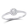 Image 1 : Diamond Solitaire Stackable Band Ring 1/5 Cttw 10kt White Gold