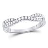 Image 1 : Diamond Ring Contour Enhancer Wedding Band 1/4 Cttw 14kt White Gold