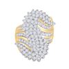 Image 2 : Diamond Cluster Ring 2 Cttw 10kt Yellow Gold