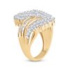 Image 4 : Diamond Cluster Ring 2 Cttw 10kt Yellow Gold