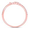 Image 4 : Diamond Spade Stackable Band Ring 1/6 Cttw 10kt Rose Gold