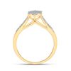 Image 4 : Diamond Cluster Ring 1/5 Cttw 10kt Yellow Gold