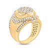 Image 4 : Mens Diamond Cluster Ring 2-1/4 Cttw 10kt Yellow Gold