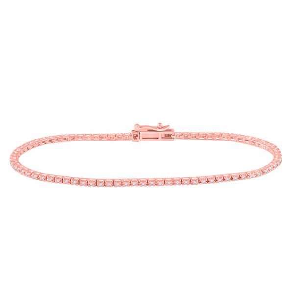 Diamond Tennis Bracelet 1/2 Cttw 14kt Rose Gold