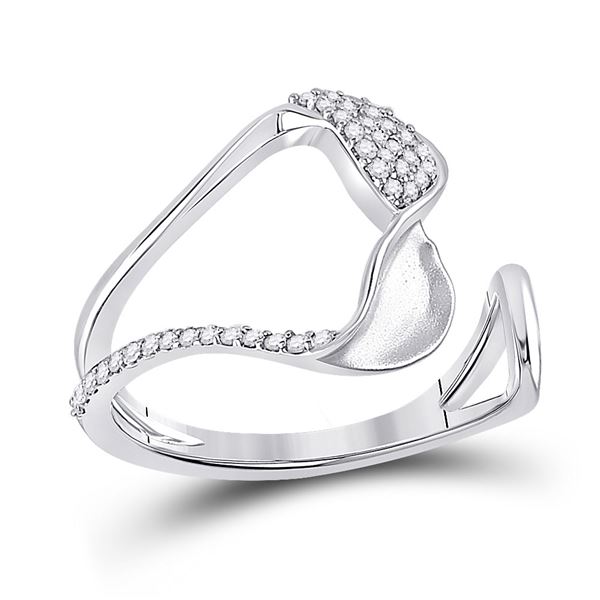 Diamond Abstract Fashion Ring 1/5 Cttw 14kt White Gold