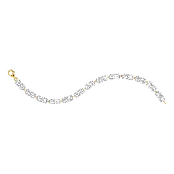 Diamond Link Bracelet 1 Cttw 10kt Yellow Gold