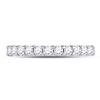 Image 2 : Diamond Single Row Machine-set Wedding Band 1/2 Cttw 14kt White Gold