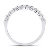 Image 4 : Diamond Single Row Machine-set Wedding Band 1/2 Cttw 14kt White Gold