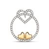 Image 1 : Diamond Circle Heart Pendant 1/5 Cttw 10kt Yellow Gold