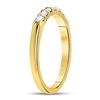 Image 3 : Diamond Single Row Comfort Wedding Band 1/4 Cttw 14kt Yellow Gold