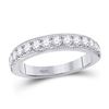 Image 1 : Diamond Wedding Single Row Band 3/4 Cttw 14kt White Gold