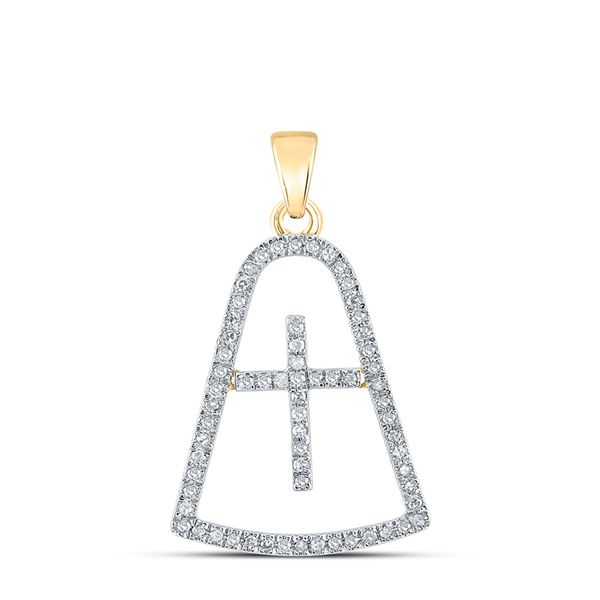 Diamond Cross Pendant 1/5 Cttw 10kt Yellow Gold