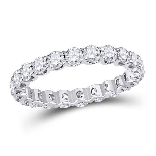 Diamond Timeless Eternity Ring 2 Cttw 14kt White Gold