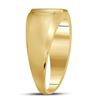 Image 3 : Mens Diamond Cross Band Ring 1/20 Cttw 10kt Yellow Gold