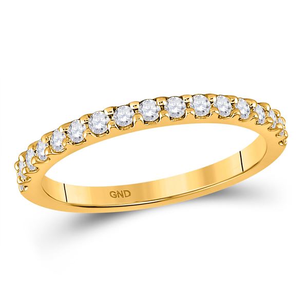 Diamond Wedding Single Row Band 1/3 Cttw 14kt Yellow Gold