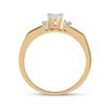 Image 4 : Princess Diamond Bridal Wedding Ring Band Set 1/3 Cttw 10kt Yellow Gold