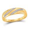 Image 3 : His Hers Diamond Square Matching Wedding Set 1/5 Cttw 10kt Yellow Gold