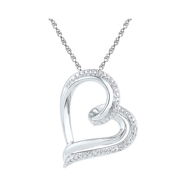 Diamond Heart Pendant .03 Cttw Sterling Silver