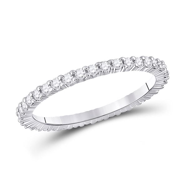 Diamond Eternity Wedding Band 1/2 Cttw 14kt White Gold
