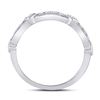 Image 4 : Diamond Milgrain Pinched Band Ring 1/4 Cttw 10kt White Gold