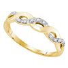 Image 1 : Diamond Woven Twist Band Ring 1/12 Cttw 10kt Yellow Gold